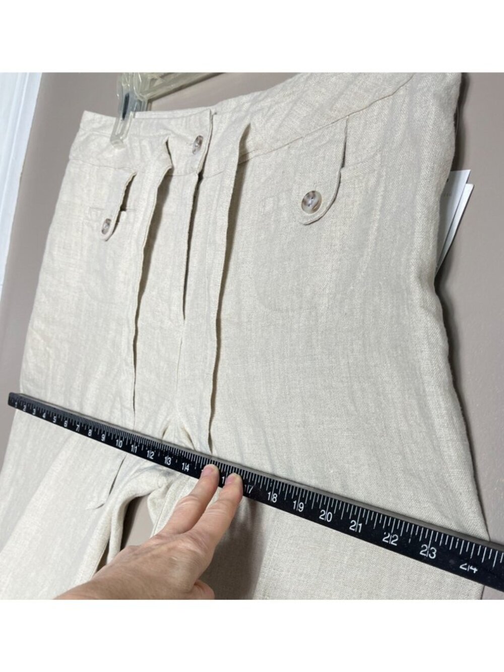 NWT Linen Pants Flax Resort Coastal Vacation Brunch Festival Charter Club Wom 12 - Picture 7 of 16
